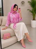 شومیز گره ای پلنگی