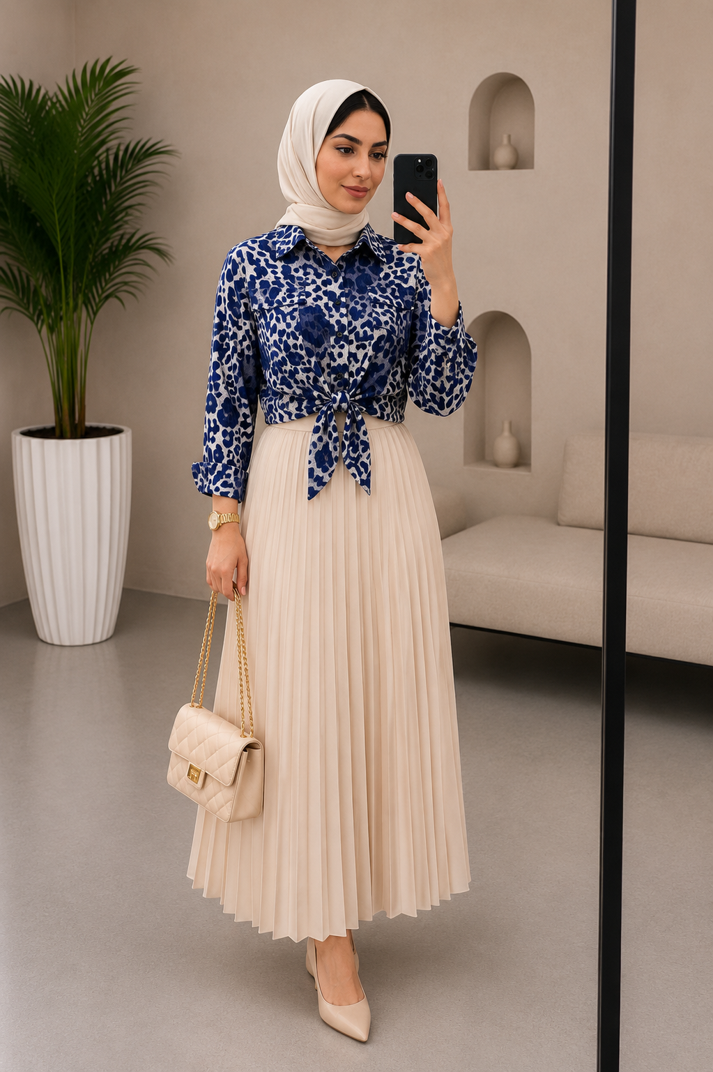 شومیز گره ای پلنگی